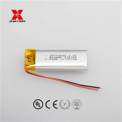 JP701640 แบตเตอรี่ Lipo 3.7V 400mAh 1.18Wh แบตเตอรี่ลิเธียมโพลิเมอร์แบบชาร์จไฟได้สำหรับ GPS Tracker